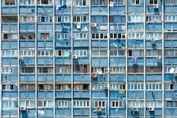large facade on property